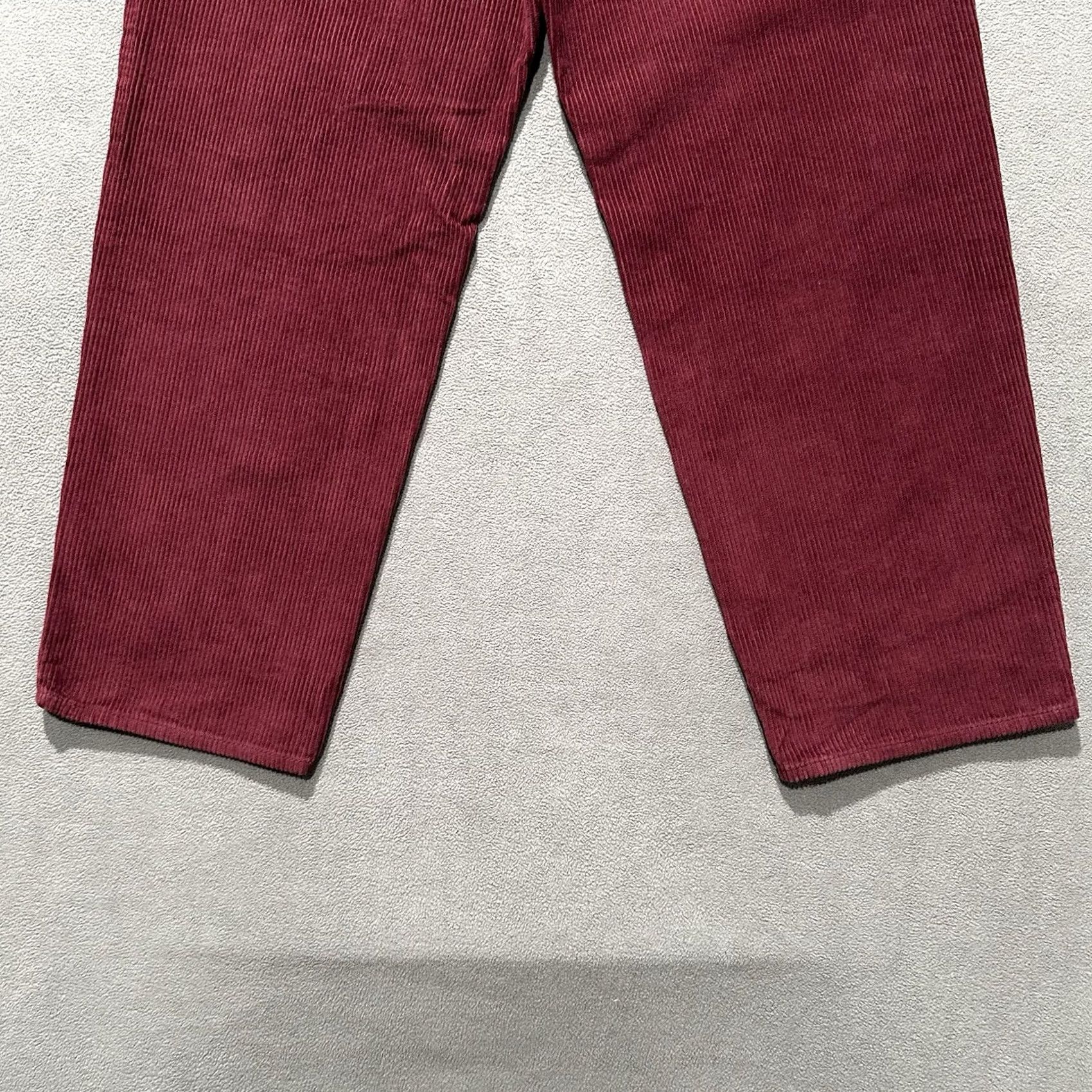 Empyre Empyre Pants Mens 30 Corduroy Wide Wale Straight Baggy 5-Pocket Logo Zipper Button Red Denim? Size US 30 / EU 46 - 6 Thumbnail