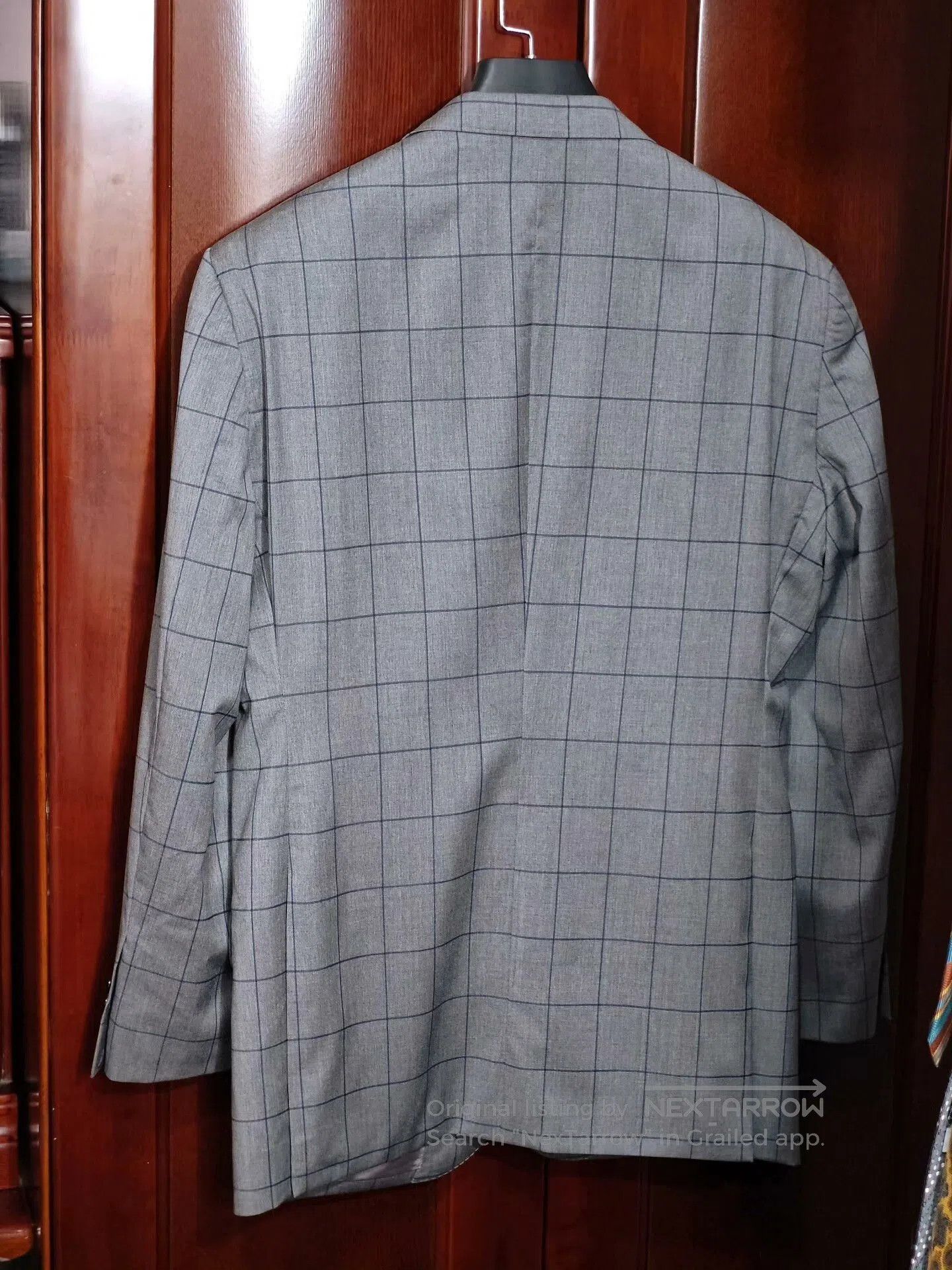 Japanese Brand Custom Italian Wool Suit with Blue Check. Size US M / EU 48-50 / 2 - 8 Thumbnail