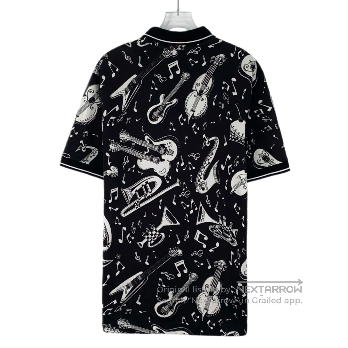 Dolce & Gabbana Dolce Gabbana Black cotton short-sleeved polo shirt with m Size US M / EU 48-50 / 2 - 2 Thumbnail
