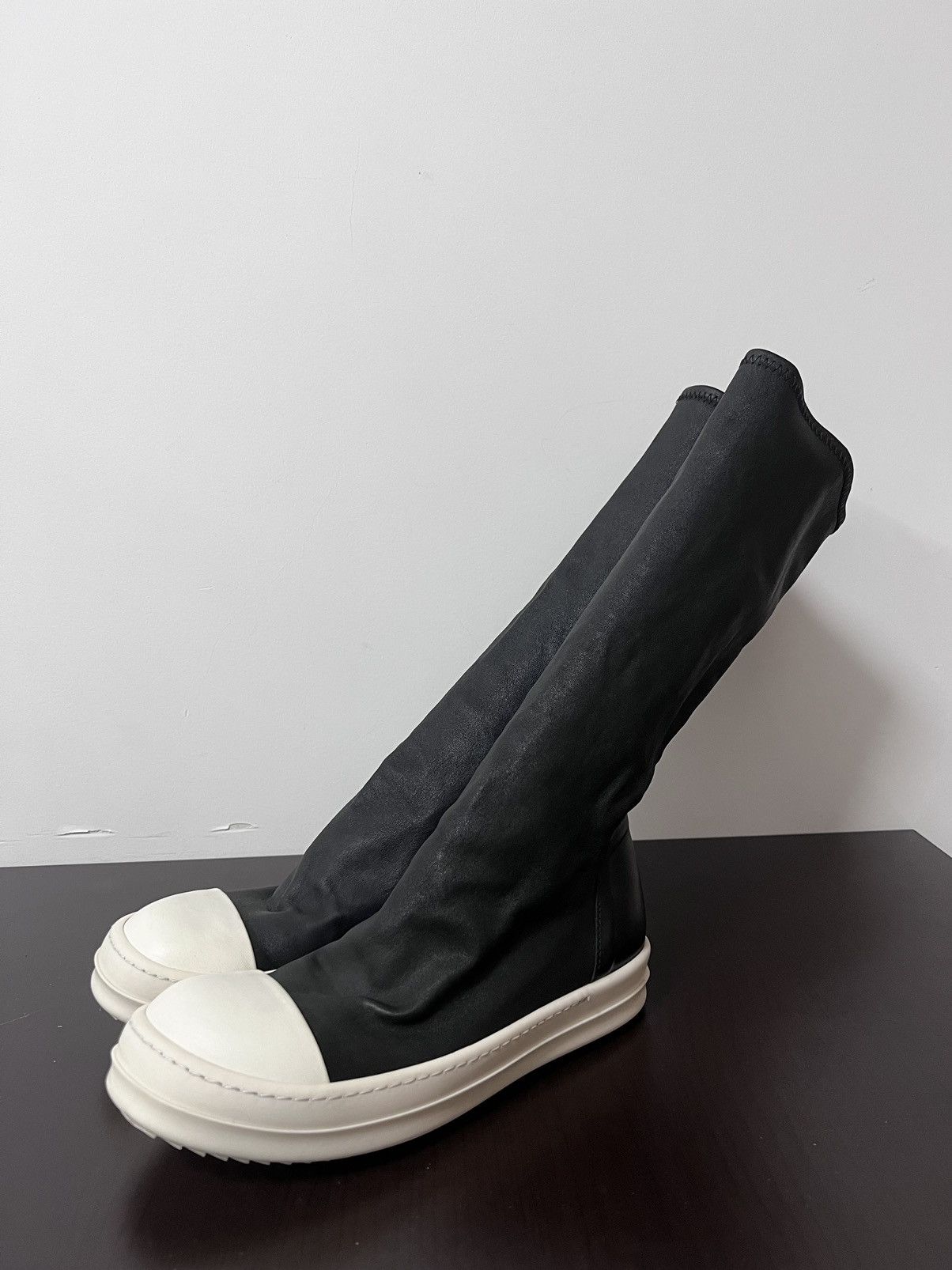 Rick Owens Rick owens mainline leather mid sock boots sz37 Size US 7 / IT 37 - 1 Thumbnail
