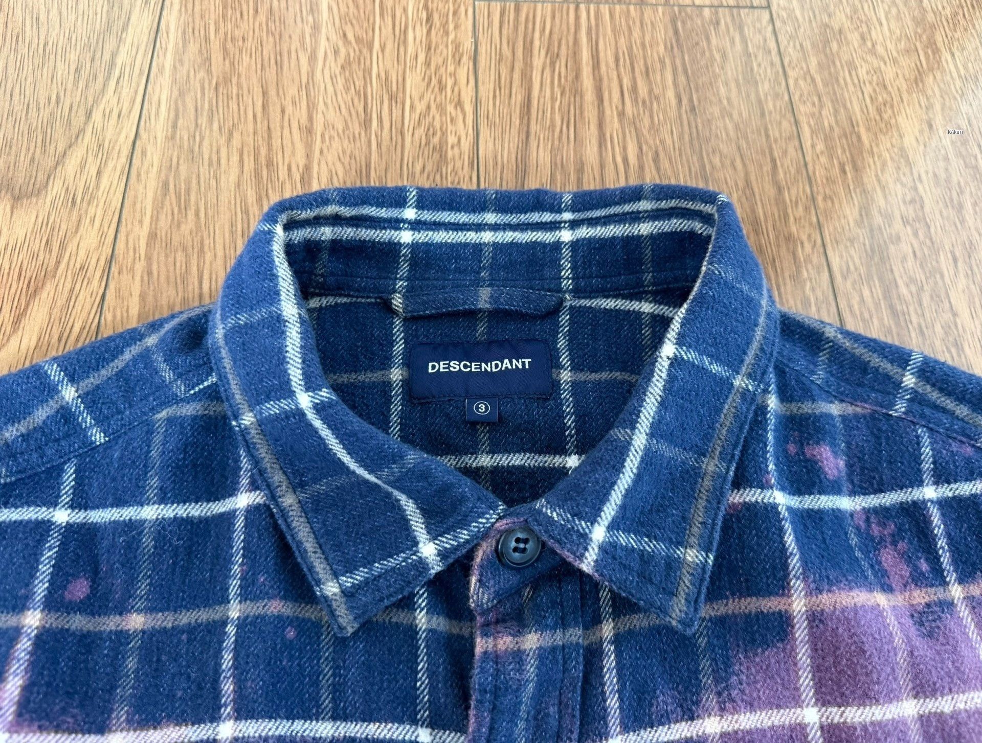 Descendant Descendant Moss Check Tie-Dye LS Shirt Size US L / EU 52-54 / 3 - 4 Thumbnail