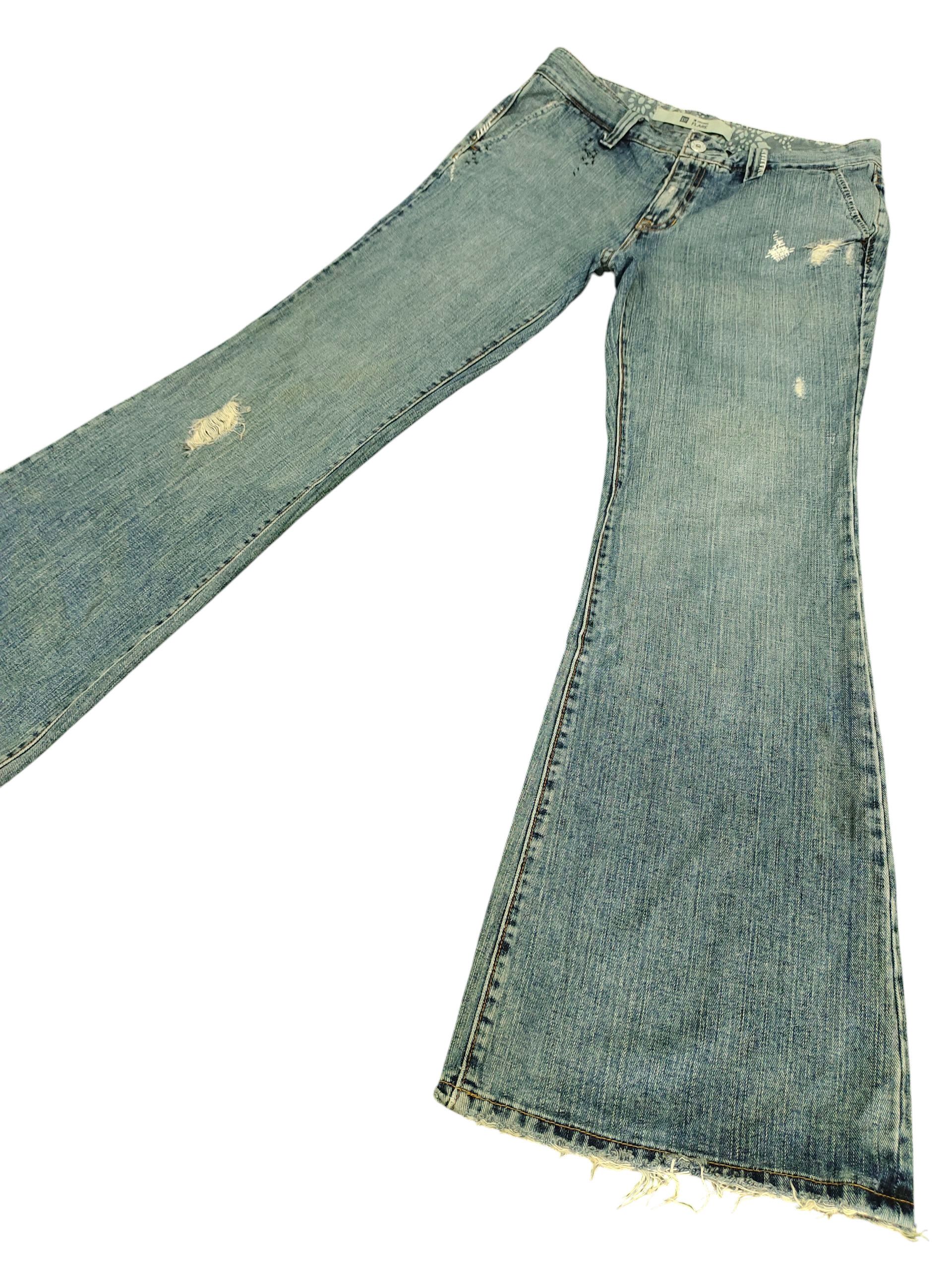 If Six Was Nine Flare Jeans Gap Distress Denim Bootcut Low Rise Size US 32 / EU 48 - 1 Thumbnail