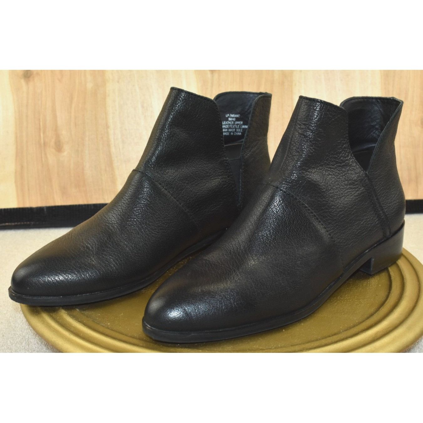 Lucky Brand Lucky Brand Paramo Women’s Booties Size 9 Black Pebbled Leat Size US 9 / IT 39 - 1 Thumbnail