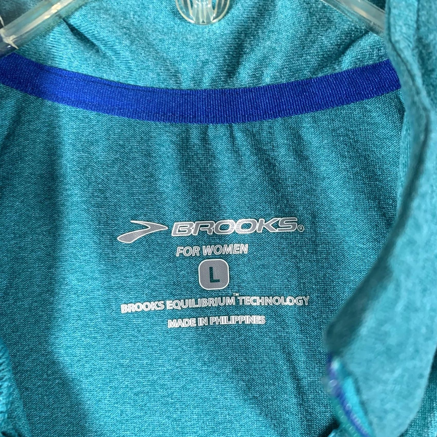 Brooks Brooks Equilibrium Pullover Womens Large Blue 1/4 Zip Running Long Sleeve Top Size L / US 10 / IT 46 - 4 Thumbnail