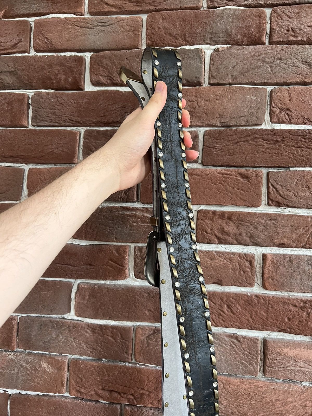 Other Vintage Y2K Drip Black Belt Avant Garde Hype Streetwear 105 Size 40 - 5 Thumbnail