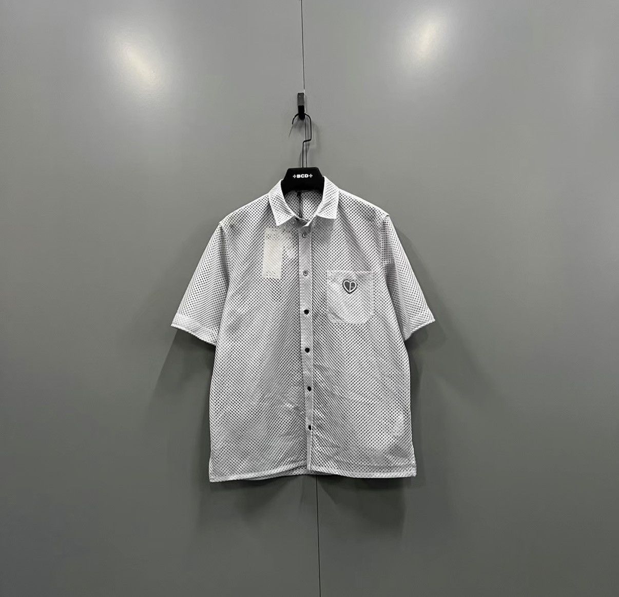 Dior Dior Grey-Blue Patch Logo Hollow Out Shirt J41 Size US M / EU 48-50 / 2 - 1 Thumbnail