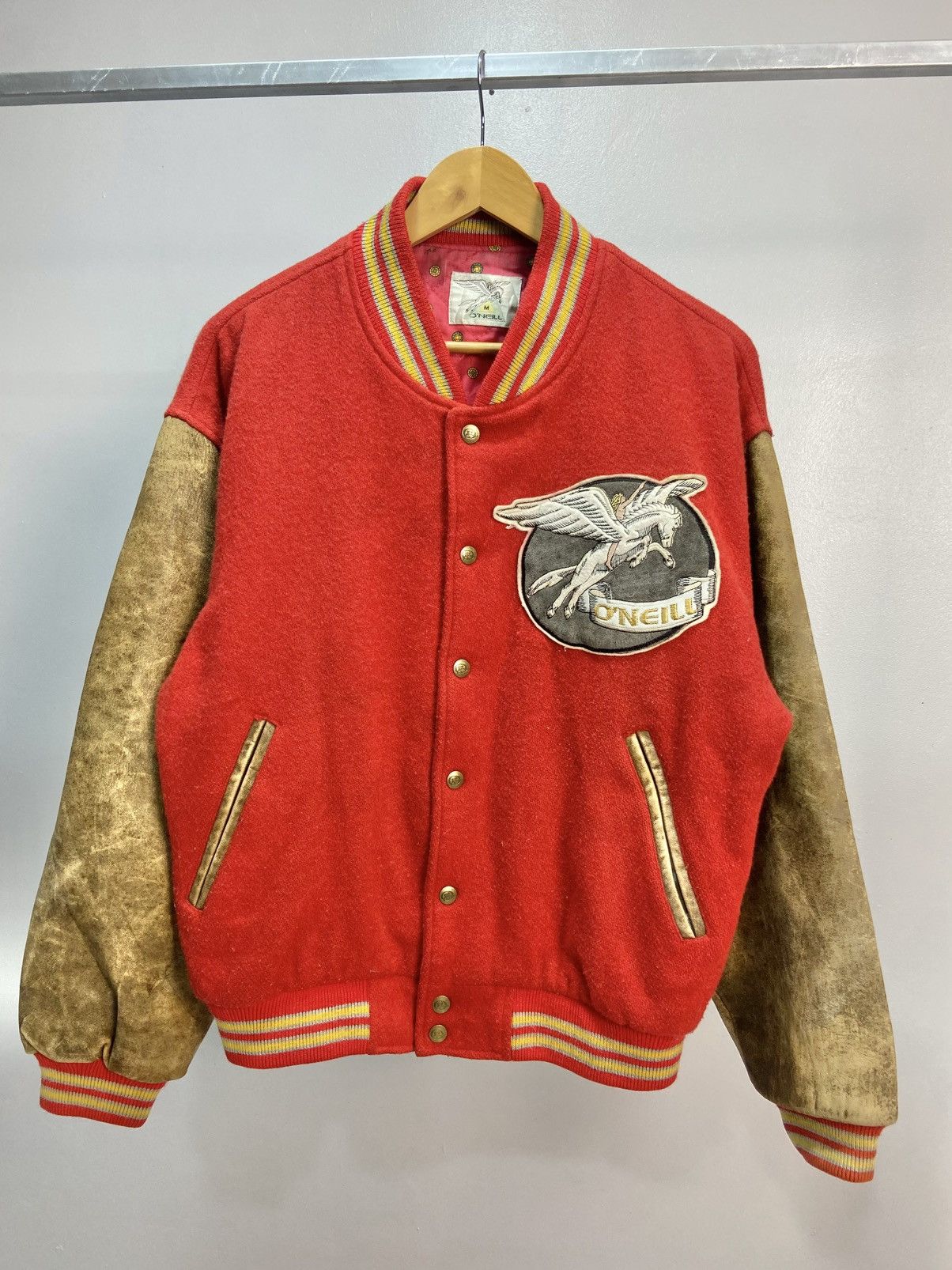 O'Neill Vintage O’neill Varsity jacket leather sleeve Size US M / EU 48-50 / 2 - 2 Thumbnail