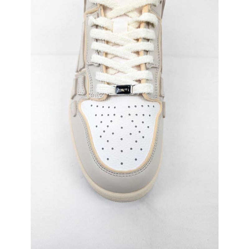 Amiri o1rshd1 Collegiate Skelton Low-Top Sneakers in Birch White Size US 12 / EU 45 - 5 Thumbnail