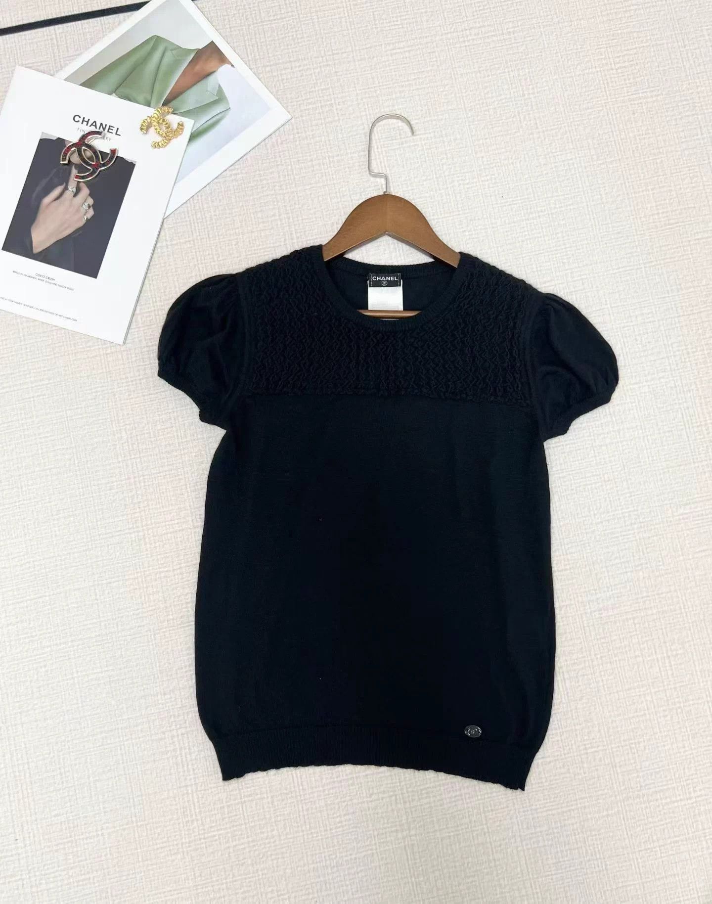 Chanel Chanel Cashmere Knit Half-Sleeve 38 Good AD721 Size S / US 4 / IT 40 - 1 Thumbnail