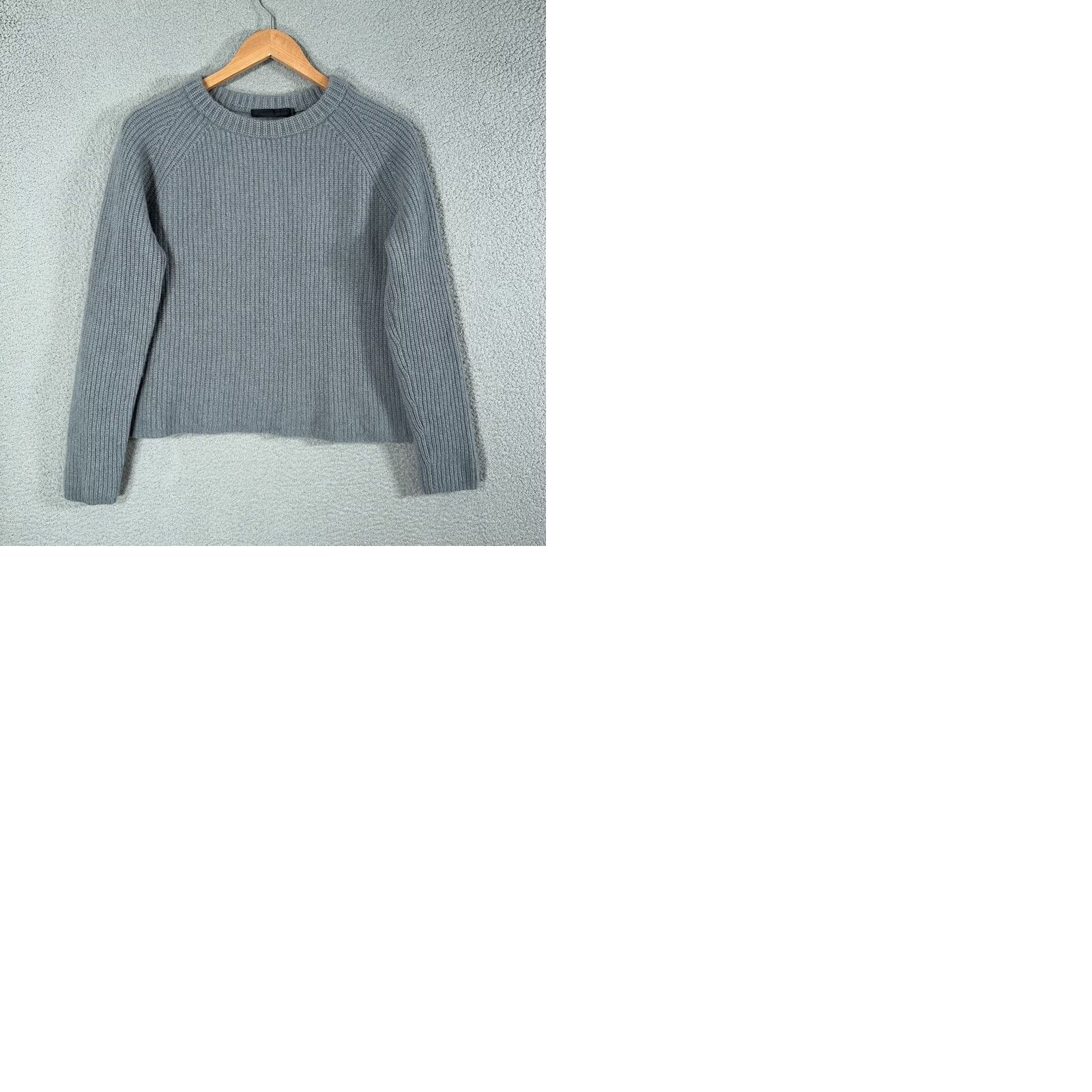 Vintage Jenni Kayne 100% Cashmere Fisherman Sweater Womens Large Gray Mock Neck Pullover Size L / US 10 / IT 46 - 9 Thumbnail