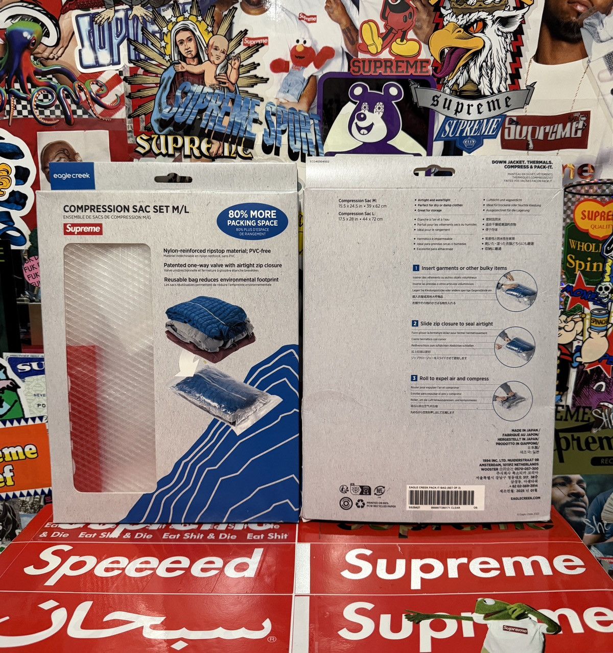 2 Boxes of SS25 Supreme Eagle Creek Pack It Compression Bags