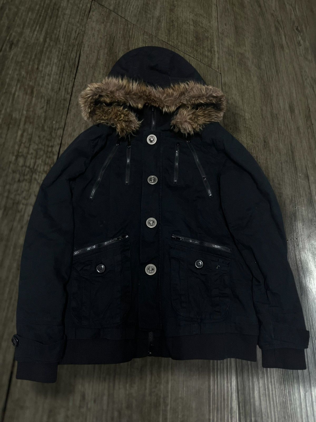 In The Attic Homme faux fur punk jacket