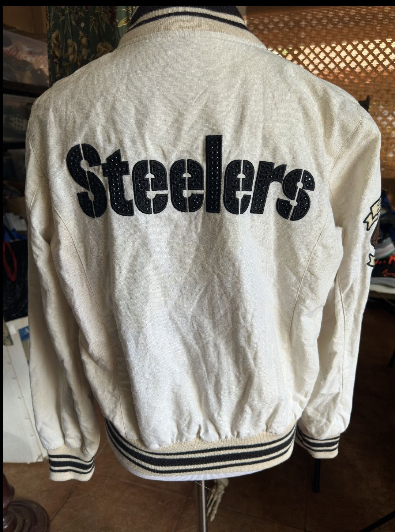 NFL NFL Jacket Beige Pittsburgh Streelers Women's Medium Size M / US 6-8 / IT 42-44 - 2 Thumbnail