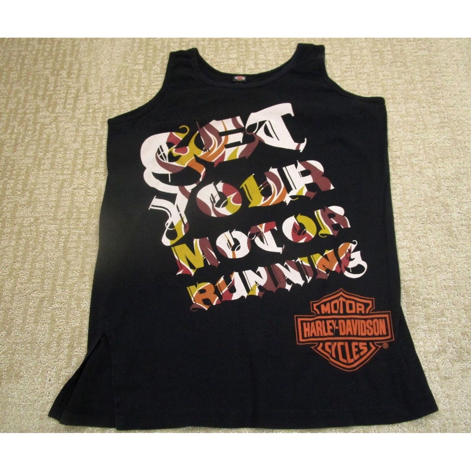 Harley Davidson Harley-Davidson Tank Top Women XL Black Biker Motorcycle Riding Scoop Neck Beach Size XL / US 12-14 / IT 48-50 - 2 Thumbnail
