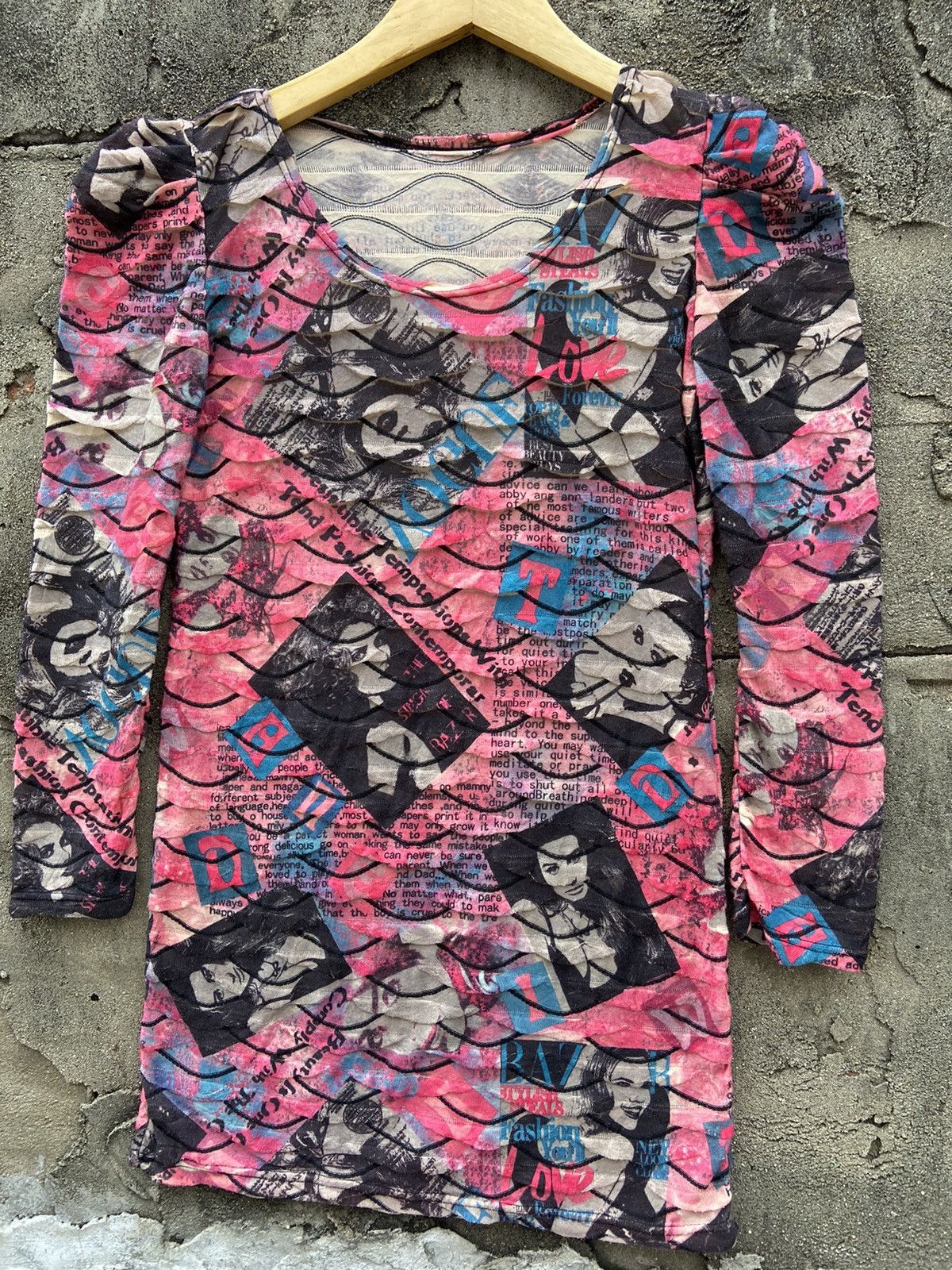 Beauty Beast × Hysteric Glamour × Japanese Brand 2000s newspaper women full print midi dress Size M / US 6-8 / IT 42-44 - 4 Thumbnail