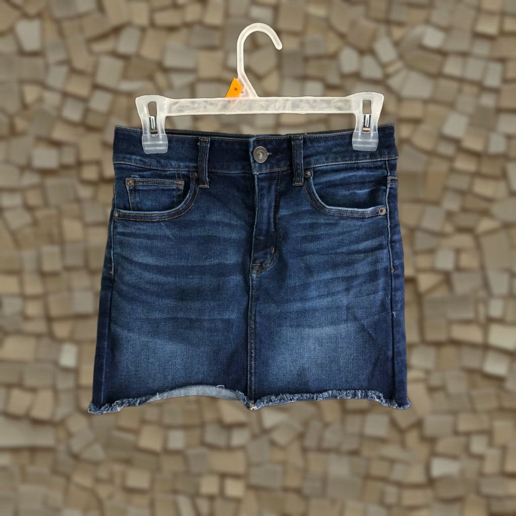 American Eagle Outfitters American Eagle Womens Size 4 Denim Midi Mini Jean Skirt Blue Wash Casual Modern Vintage: No Size 27" / US 4 / IT 40 - 1 Thumbnail