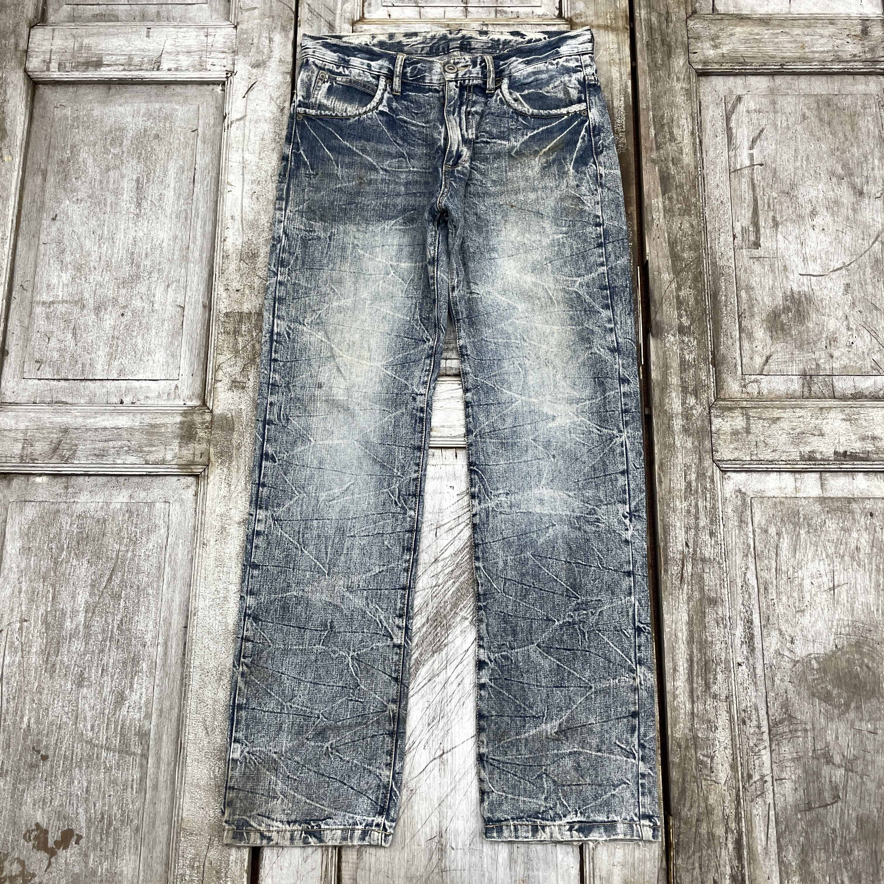 Japanese Brand Vintage Japanese Brand Faded Jeans-wc 295 Size US 33 - 1 Thumbnail