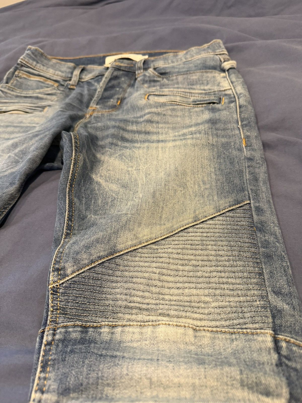 Hudson Hudson Blinder V.2 Skinny Biker Jeans Faded Blue Wash Sz 30 Size US 30 / EU 46 - 6 Thumbnail