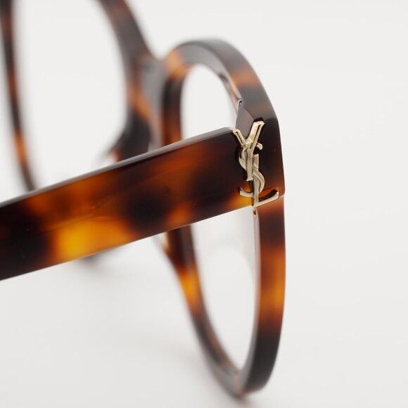 Saint Laurent Paris Saint Laurent SLM97 003 Eyeglasses Havana 54mm Square Frame Size ONE SIZE - 6 Thumbnail
