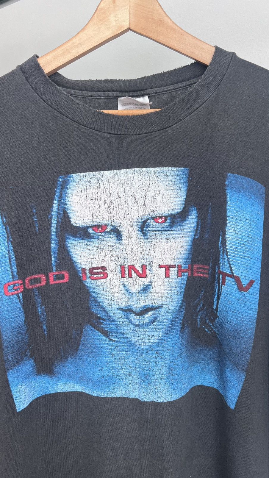 Hanes Hanes Marilyn Manson 'God is in the TV' Shirt Size US XL / EU 56 / 4 - 2 Thumbnail