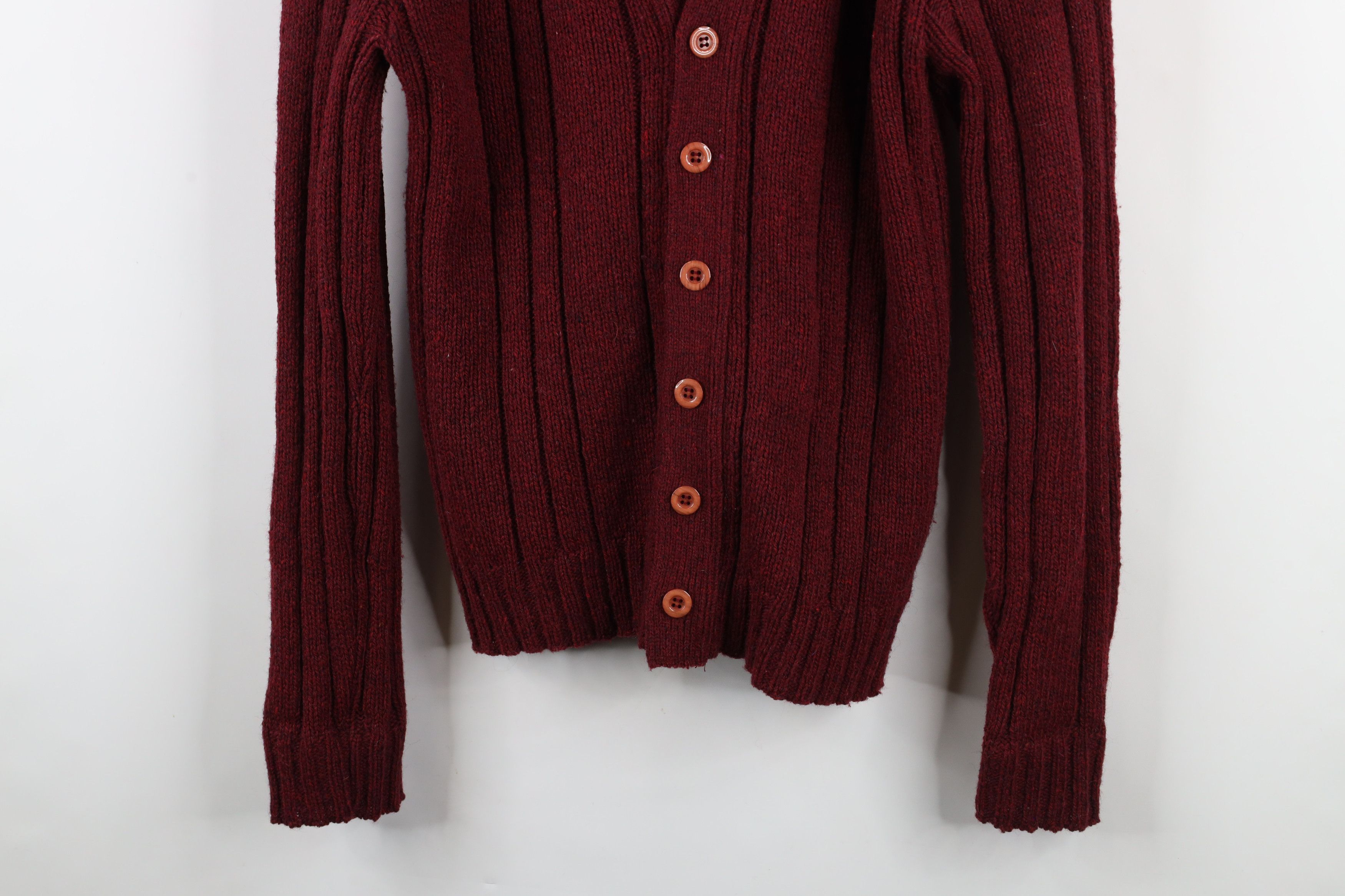 Vintage Vintage 60s Rockabilly Ribbed Knit Cardigan Sweater USA Size US L / EU 52-54 / 3 - 3 Thumbnail
