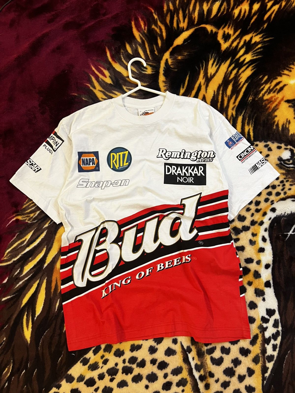NASCAR × Vintage × Winners Circle Vintage Dale Jr Earnhardt NASCAR Bud AOP Tee Size US L / EU 52-54 / 3 - 1 Thumbnail