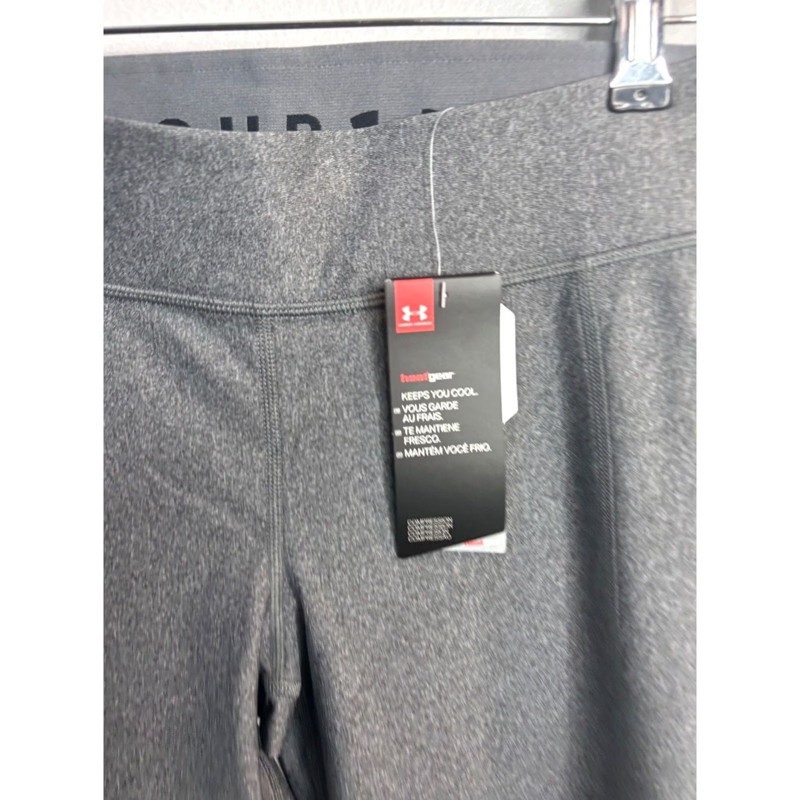 Under Armour Under Armour Leggings Cropped Gray M Womens Regular XS Size 32" / US 10 / IT 46 - 2 Thumbnail