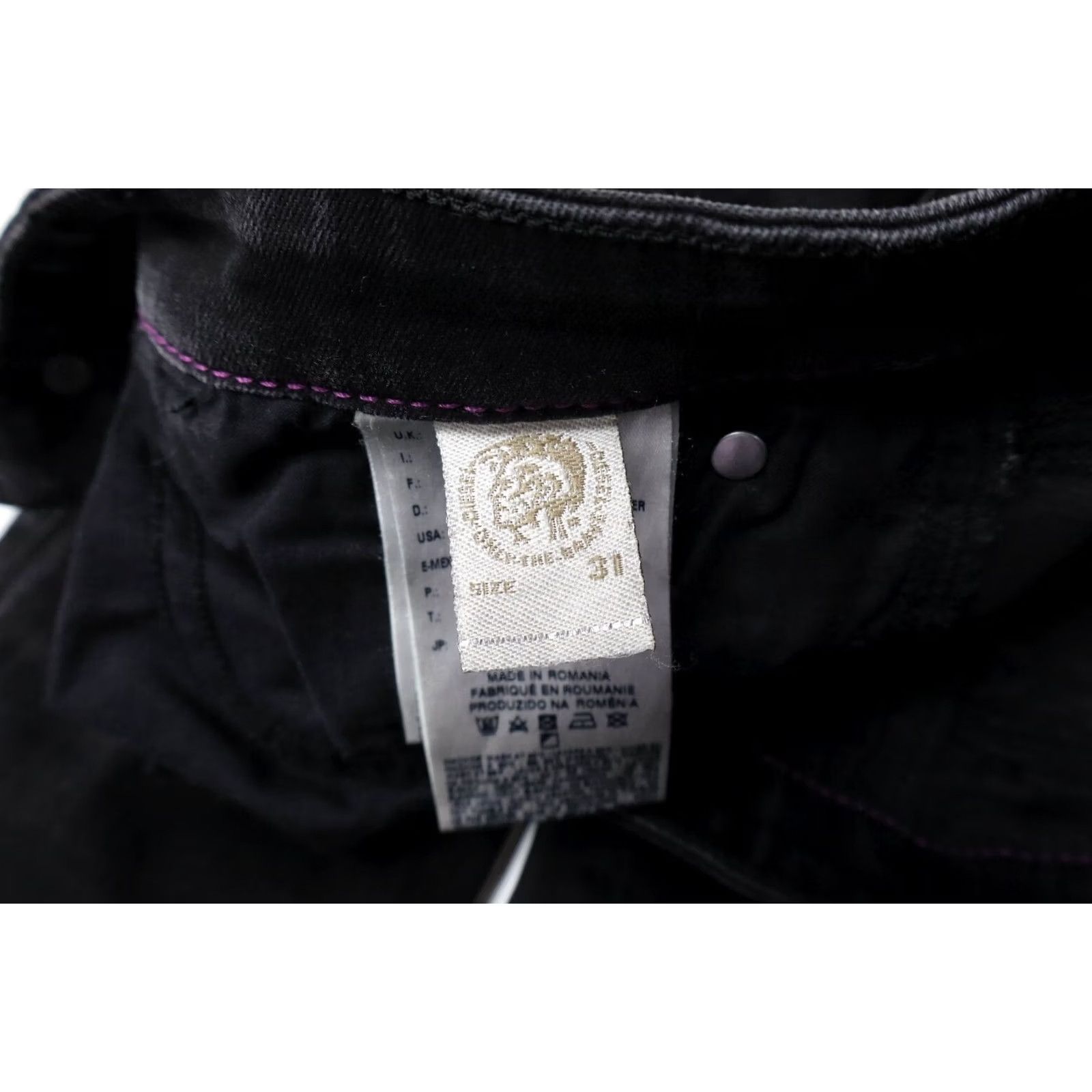 Diesel DIESEL Jeans Women's W31/L32 Skinzee-Low Super Slim-Skinny Low Waist 0813E Black Size 24" / US 00 / IT 34 - 7 Thumbnail