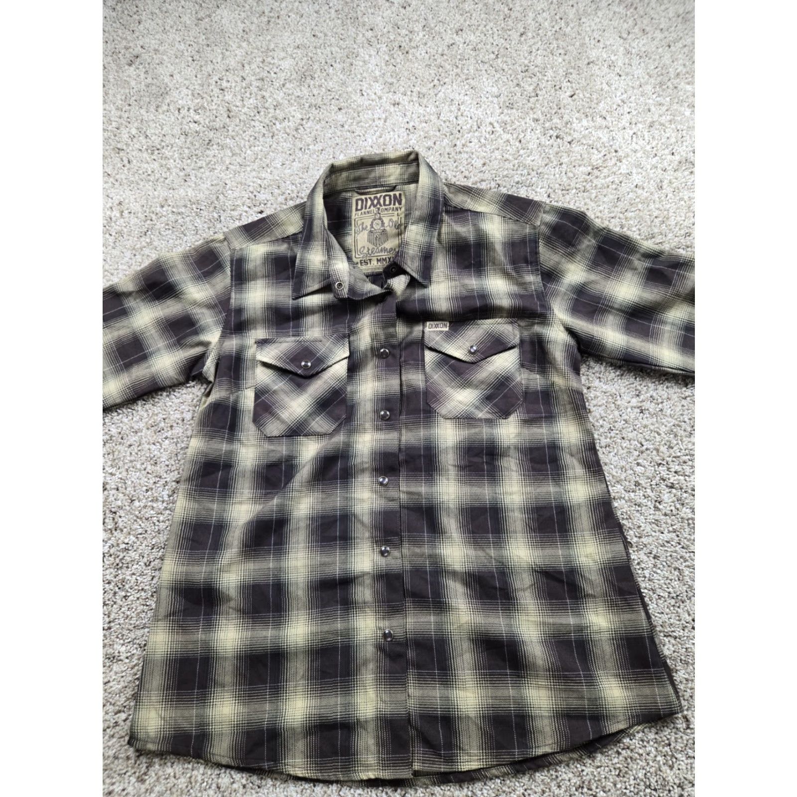 Vintage Dixxon The Ole Steamer Flannel Shirt Womens L Plaid Long Sleeve Snap Front Button-Up Size L / US 10 / IT 46 - 3 Thumbnail