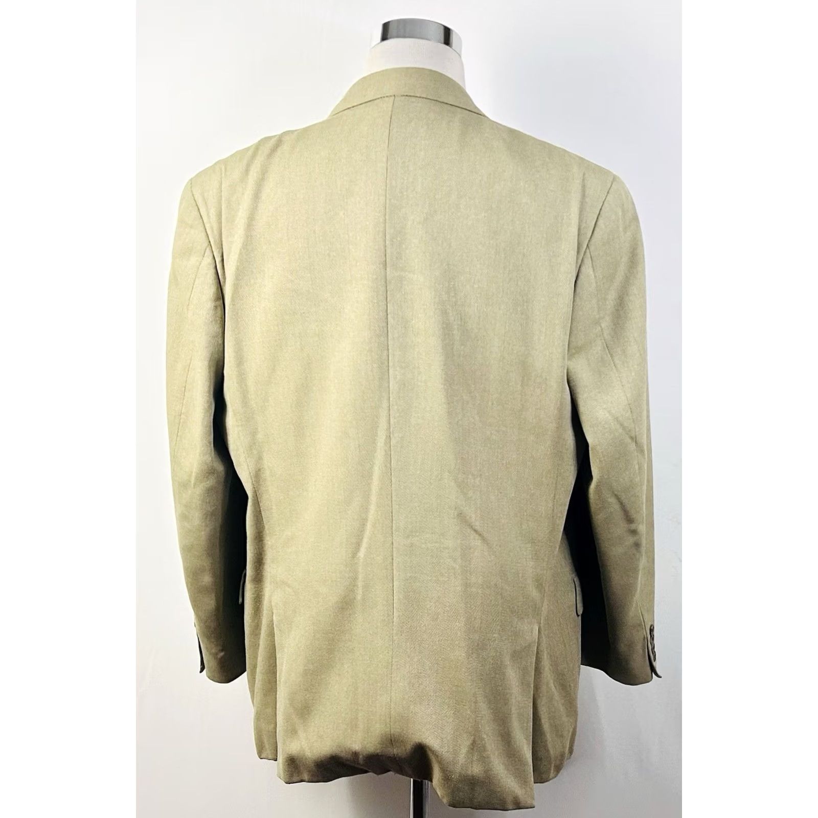 Joseph Abboud Joseph Abboud Sport Coat Beige 46L Silk Wool Blend Double Button Double Vented Jacket Mens Regular Coat Size US XS / EU 42 / 0 - 6 Thumbnail