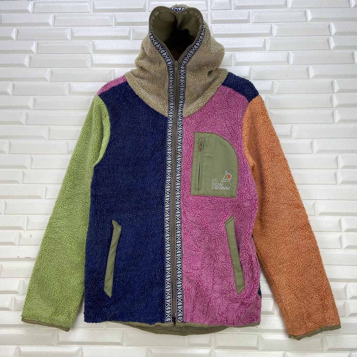 Japanese Brand × go slow caravan Colourful🔥Go Slow Caravan Color Block Fleece Sherpa Jacket Size US S / EU 44-46 / 1 - 1 Thumbnail