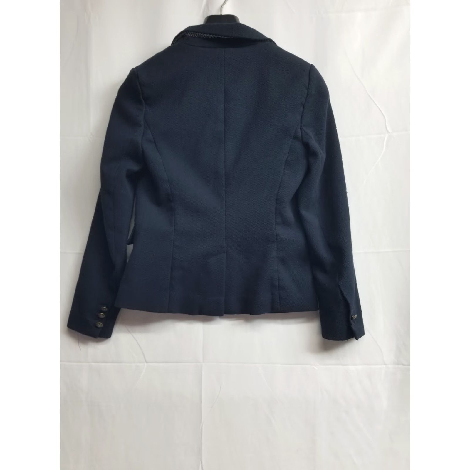 Vintage Dalia Blazer Women XS Navy Blue Button Career Office Striped Workwear Size XS / US 0-2 / IT 36-38 - 2 Thumbnail
