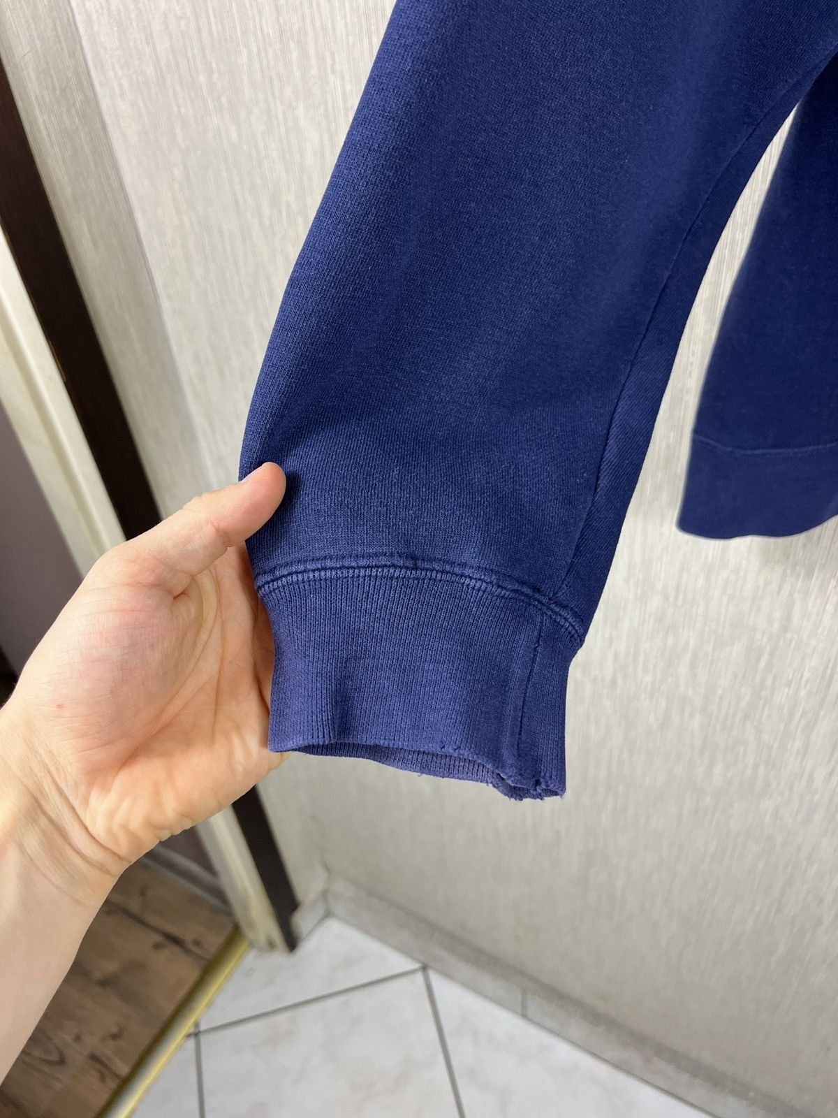 Stussy Vintage 80s Stussy basic chest logo navy distressed crewneck Size US M / EU 48-50 / 2 - 13 Thumbnail