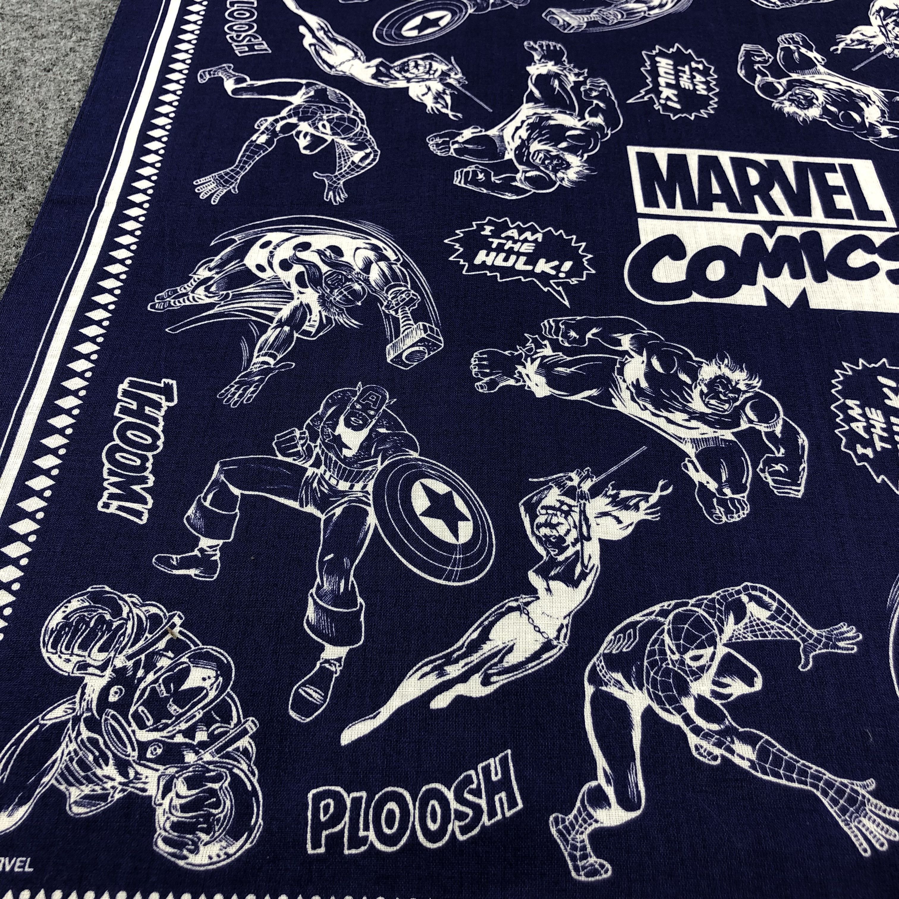 Anime × Marvel Comics × Vintage Marvel Comics Characters Bandana Handkerchief X32 Size ONE SIZE - 5 Thumbnail