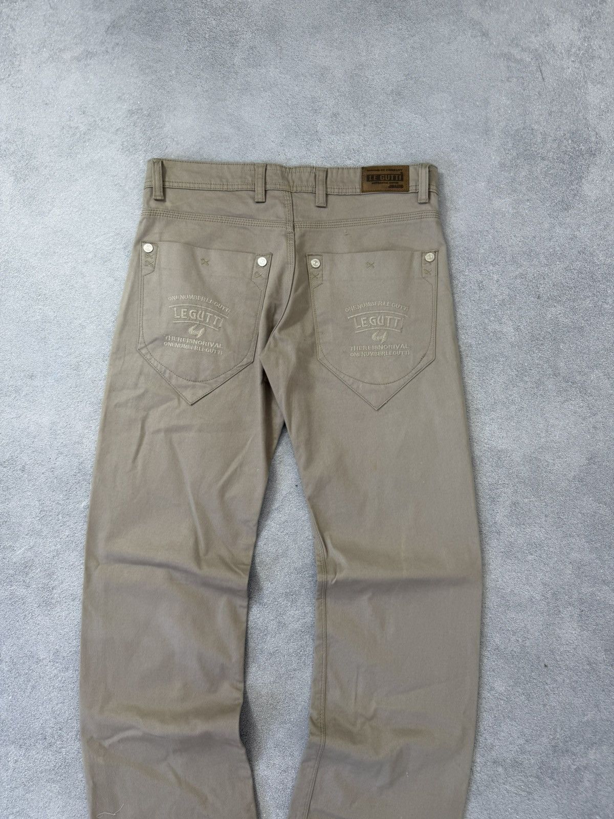 Japanese Brand Vintage Streetwear Flared Bootcut Baggy Beige Y2K Jeans Size US 30 / EU 46 - 13 Thumbnail