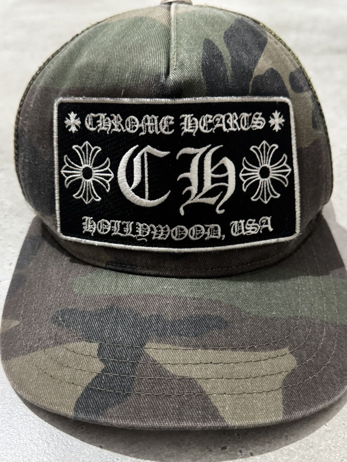Chrome Hearts Chrome Hearts camo trucker hat Size ONE SIZE - 2 Thumbnail