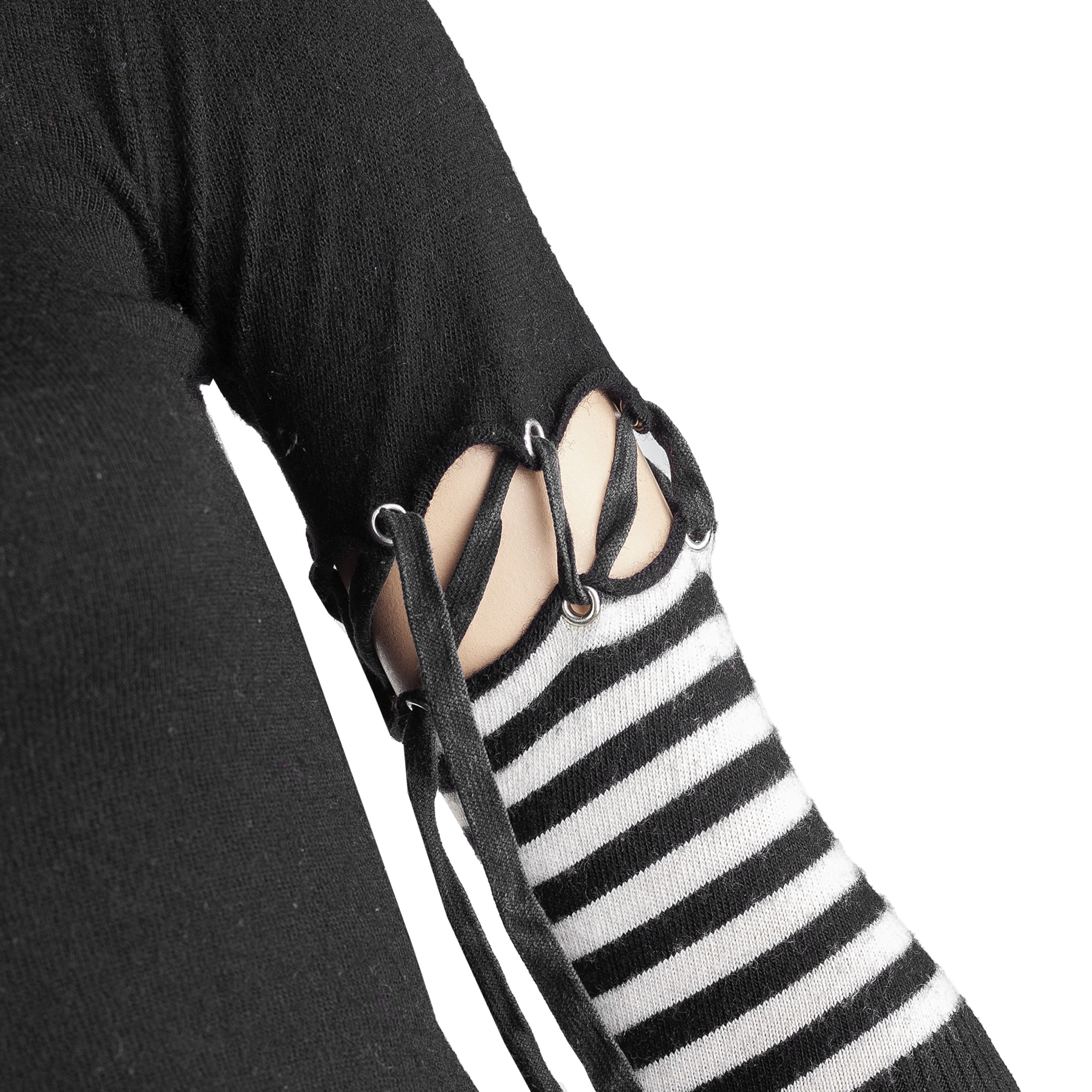 Dolce & Gabbana Dolce & Gabbana Vintage Black Cutout Tied Sleeves Top (XS) Size XS / US 0-2 / IT 36-38 - 2 Thumbnail