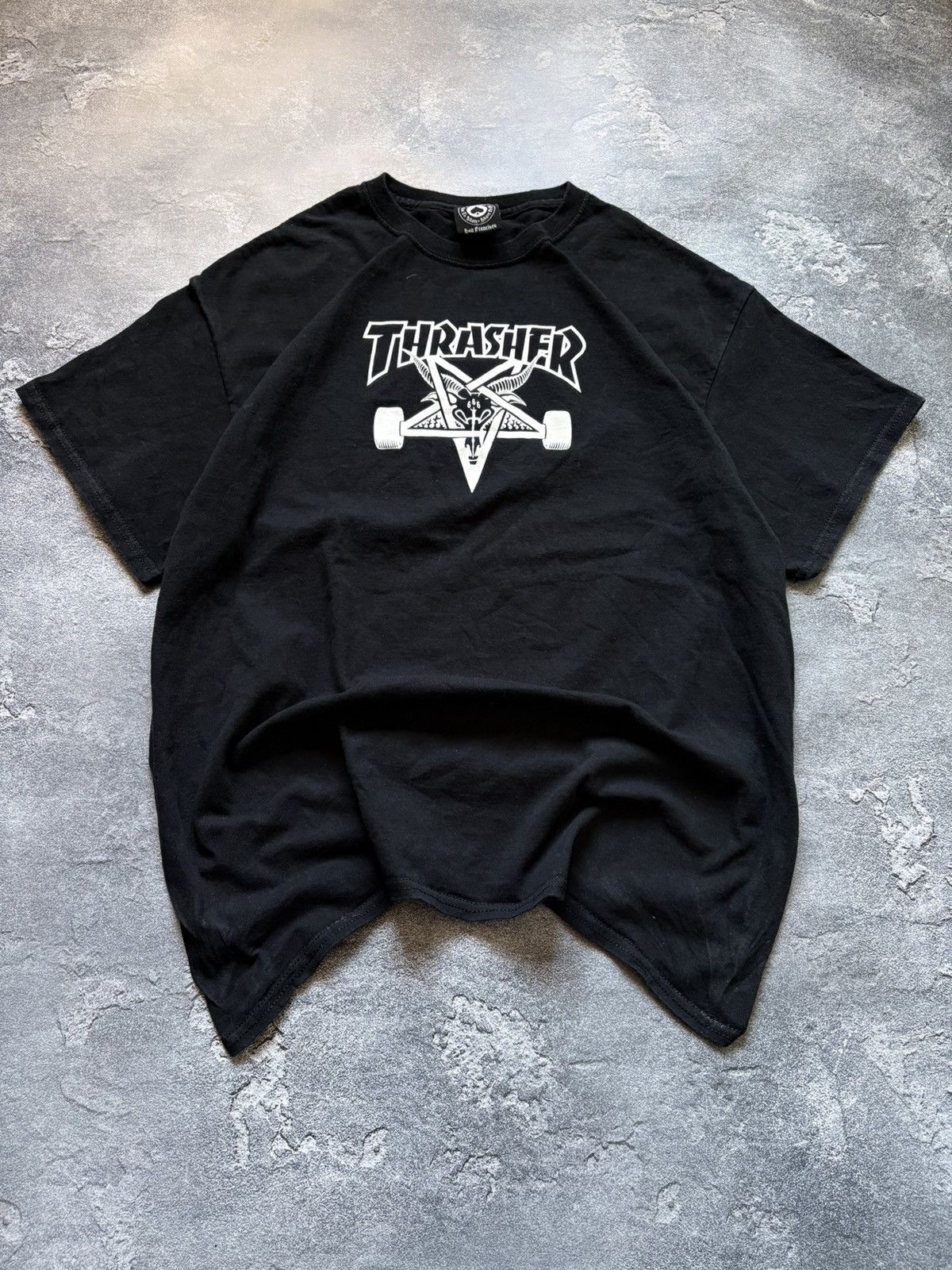 Thrasher Vintage Thrasher Skateboard Pentagram 666 Logo Y2K T-Shirt Size US XL / EU 56 / 4 - 2 Thumbnail