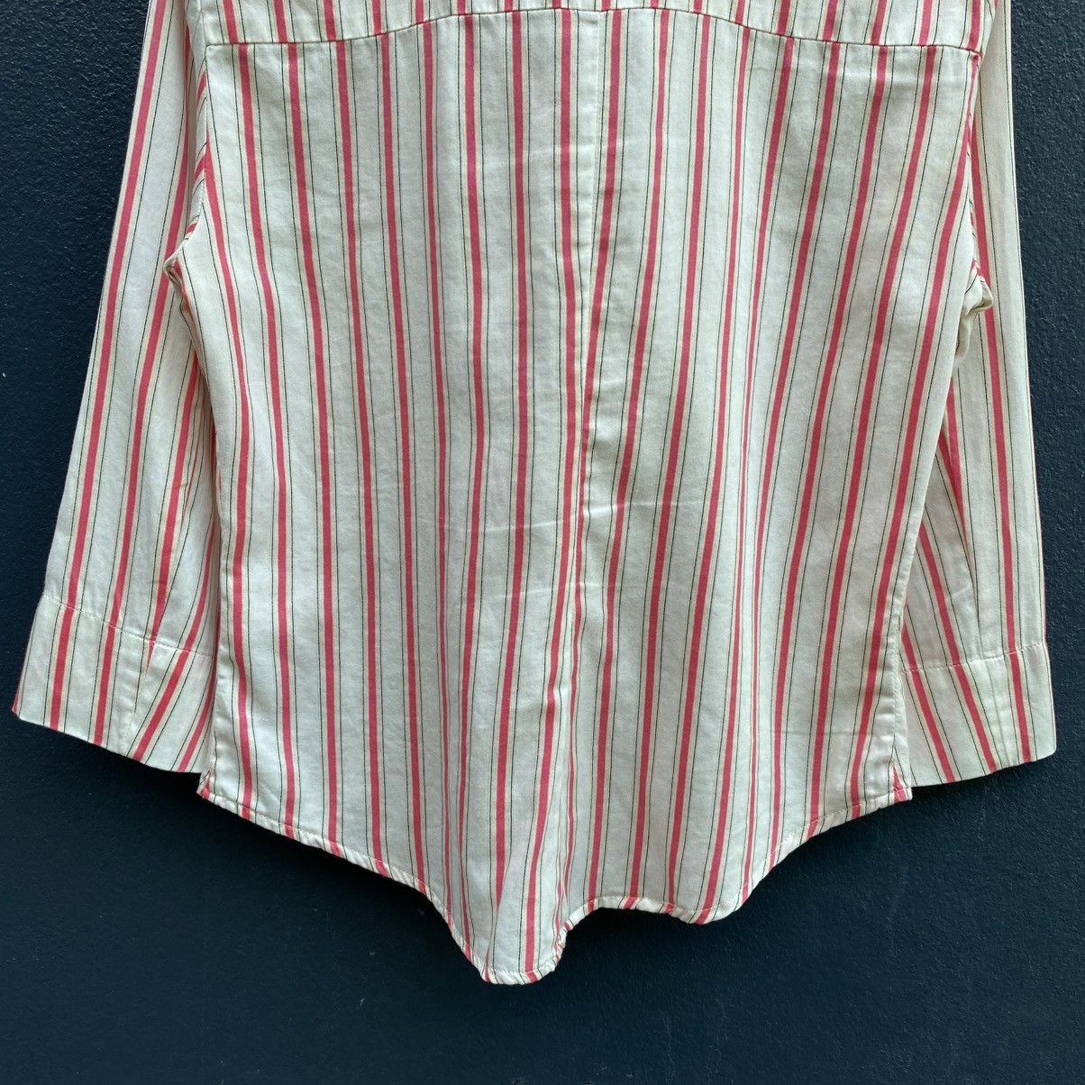 Diesel DIESEL White Striped Snap-Button Shirt Size S / US 4 / IT 40 - 18 Thumbnail