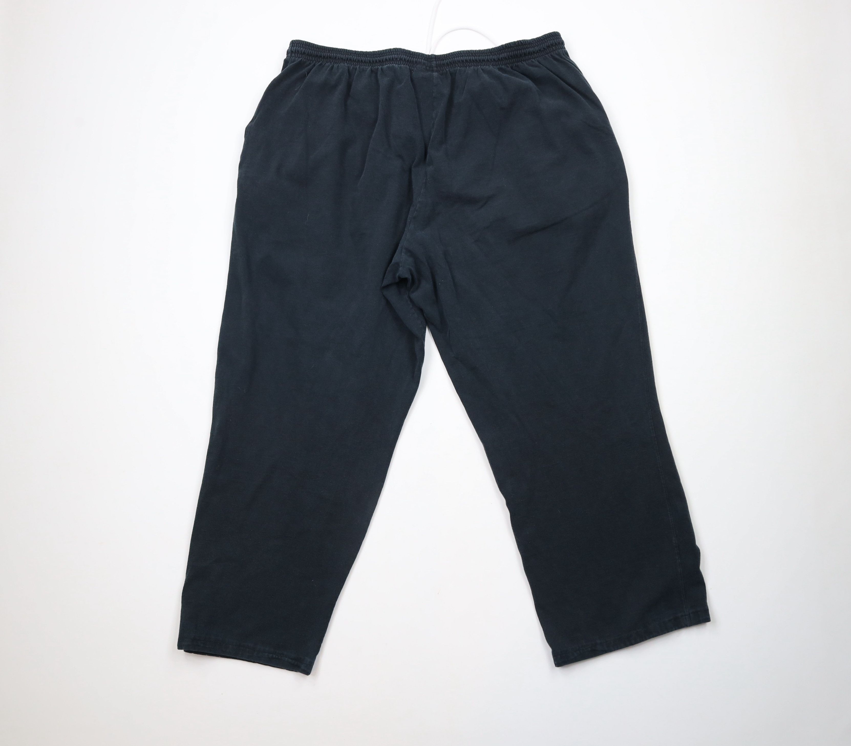 Champion × Vintage Vintage 90s Champion Logo Wide Leg Pants Cotton Black Size US 40 / EU 56 - 9 Thumbnail