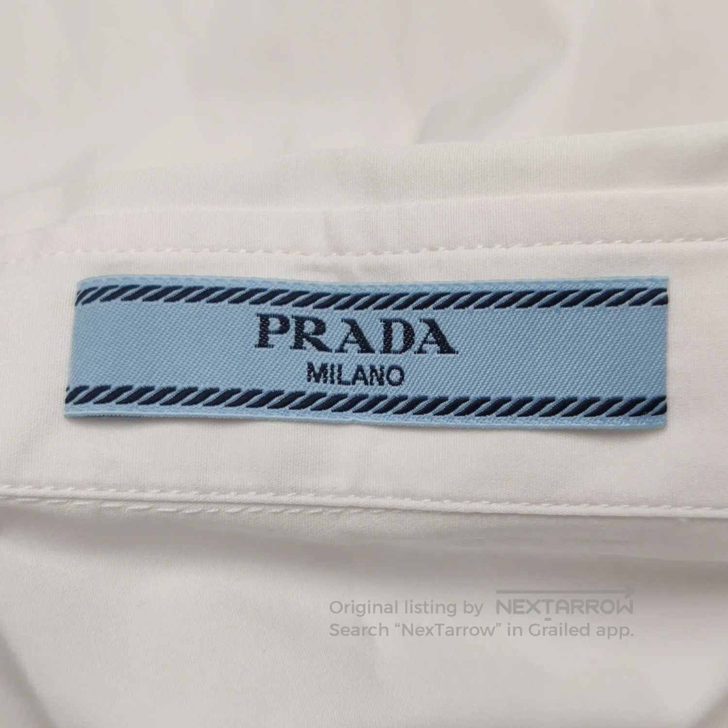 Prada Prada XS Cotton Solid Collared Shirt. Size XS / US 0-2 / IT 36-38 - 2 Thumbnail