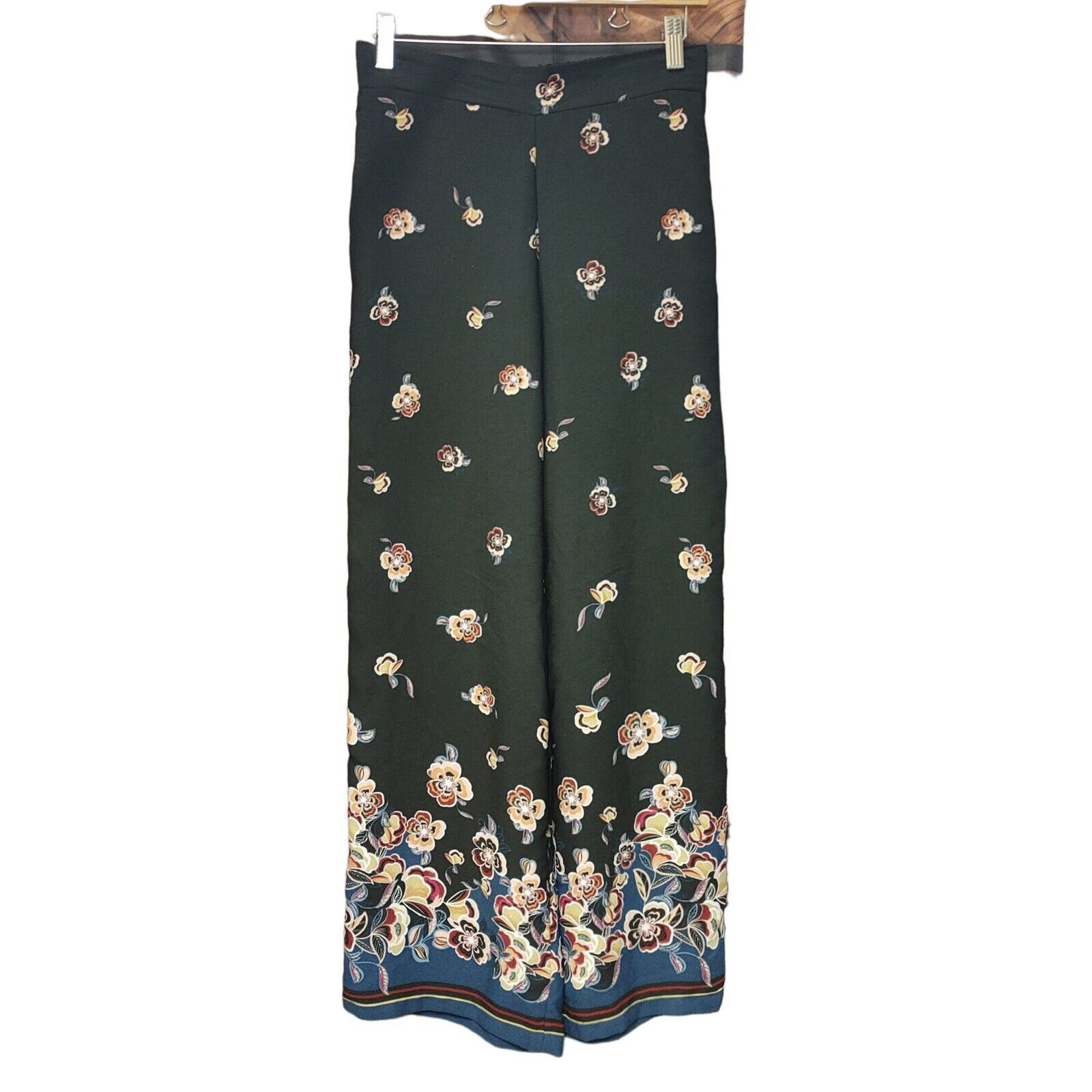Other Maurices Women's Black Floral Print Wide Leg Pants XS Size 26" / US 2 / IT 38 - 1 Thumbnail