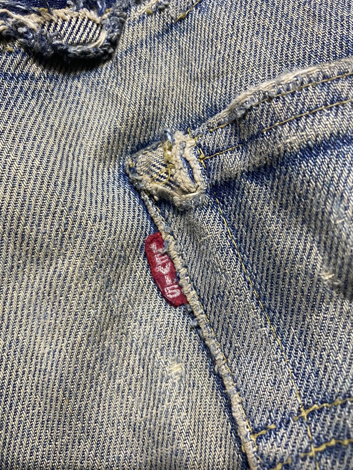 Levi's Levis BE 502 Button J22 Selvedge Distressed Denim Jeans Size US 34 / EU 50 - 12 Thumbnail