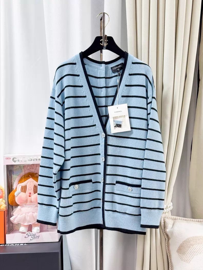 Chanel Chanel 25S spring and summer blue black striped bird diamo Size XS / US 0-2 / IT 36-38 - 1 Thumbnail