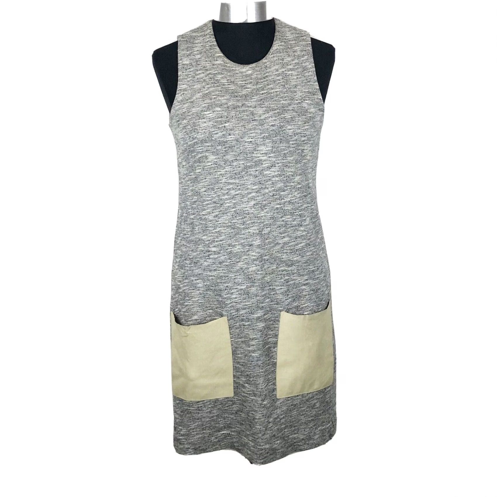 Cos Cos Sheath Dress Size XS Womens Sleeveless In Grey With Front Pockets Size XS / US 0-2 / IT 36-38 - 2 Thumbnail