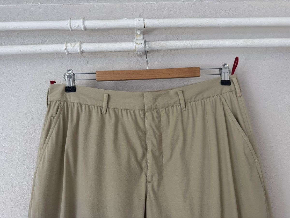 Beige Tech Cotton Trousers with Zip Cuffs