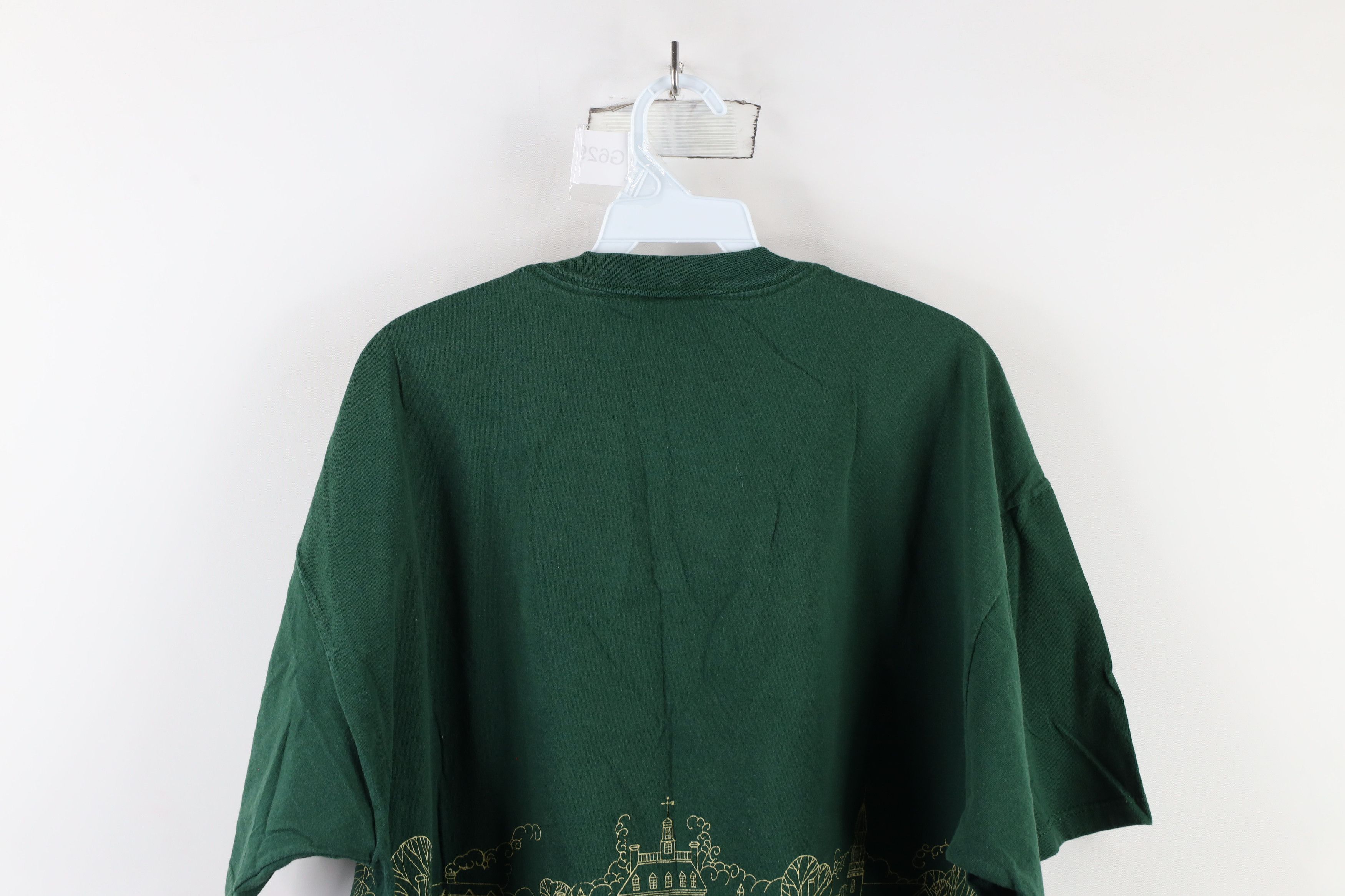 Vintage Vintage 90s Streetwear Williamsburg T-Shirt Green USA Size US XXL / EU 58 / 5 - 11 Thumbnail