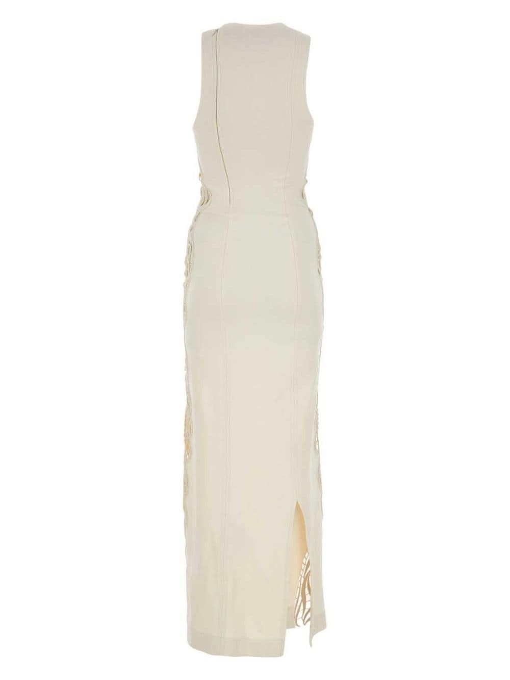 Jil Sander o1w1db10825 Sleeveless Dress in Beige Size XL / US 12-14 / IT 48-50 - 2 Thumbnail