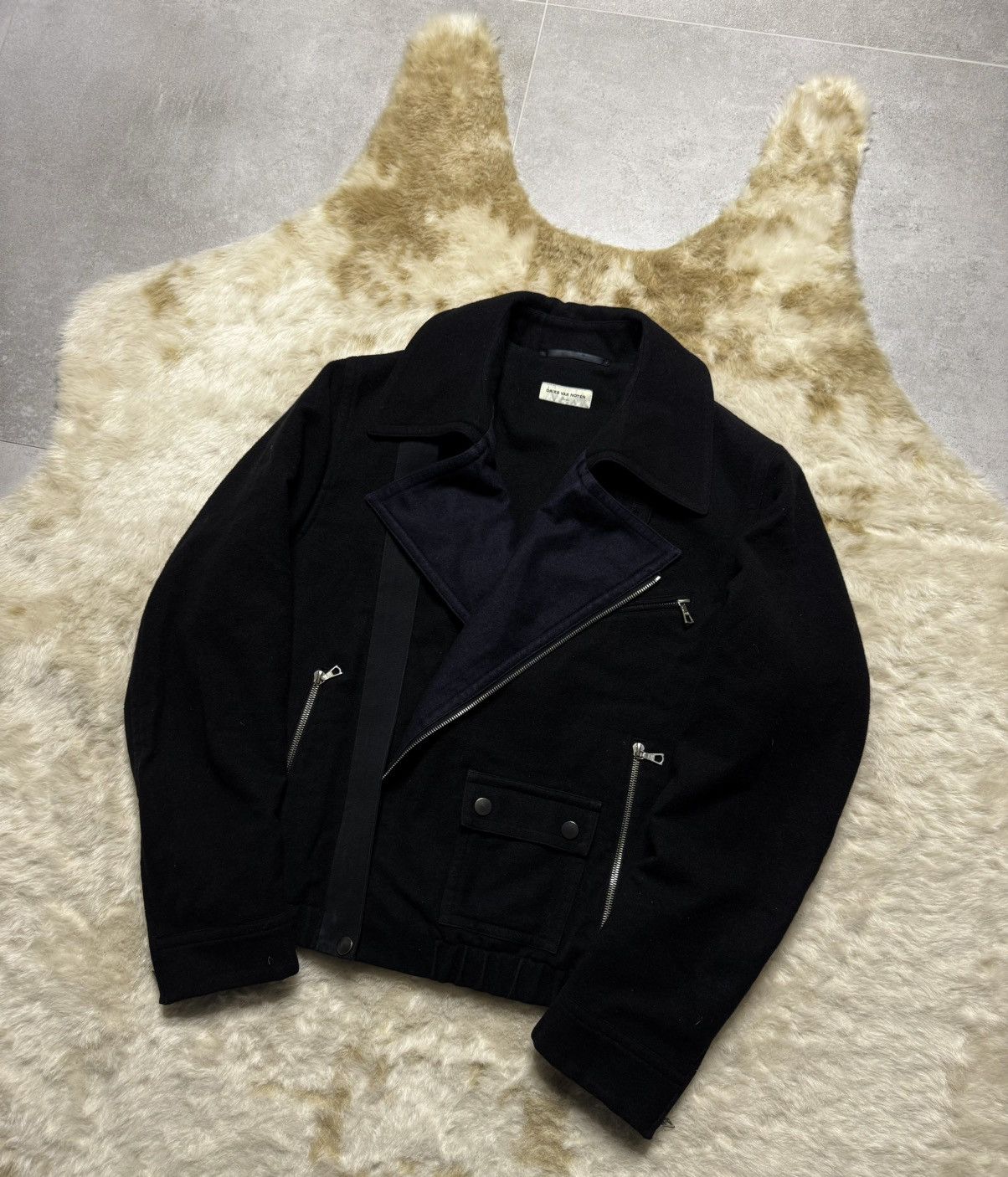 Dries van noten wool riders jacket