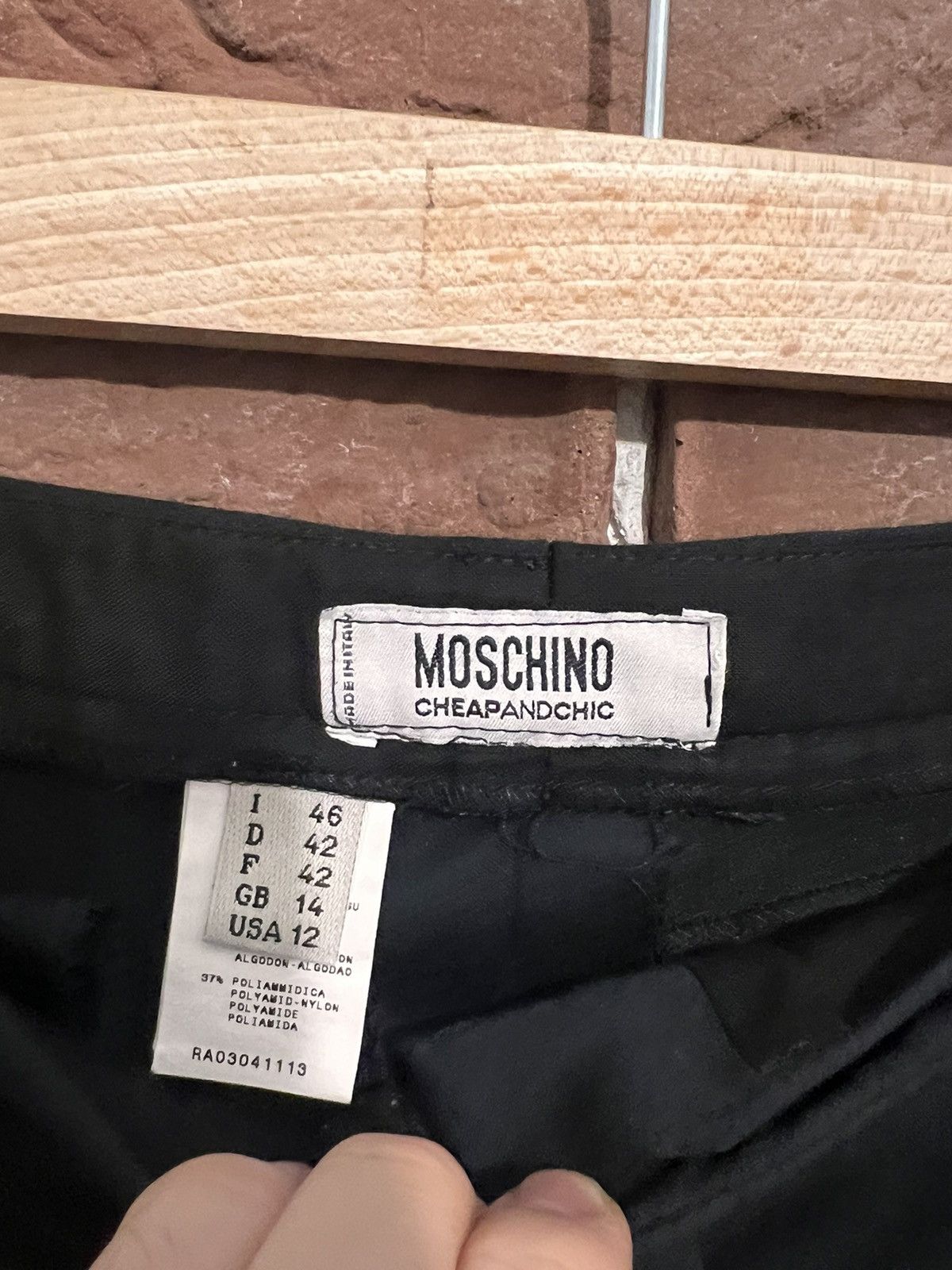Moschino Moschino Cheap and Chic Trousers Casual Suit Pants Black Size 34" / US 12 / IT 48 - 4 Thumbnail